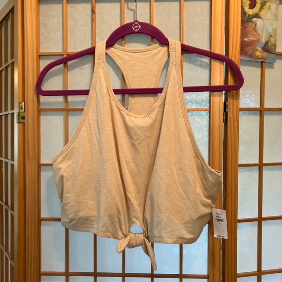 NWT TAN GapFit Breathe Tie-Front Cropped Brami - Picture 4 of 7